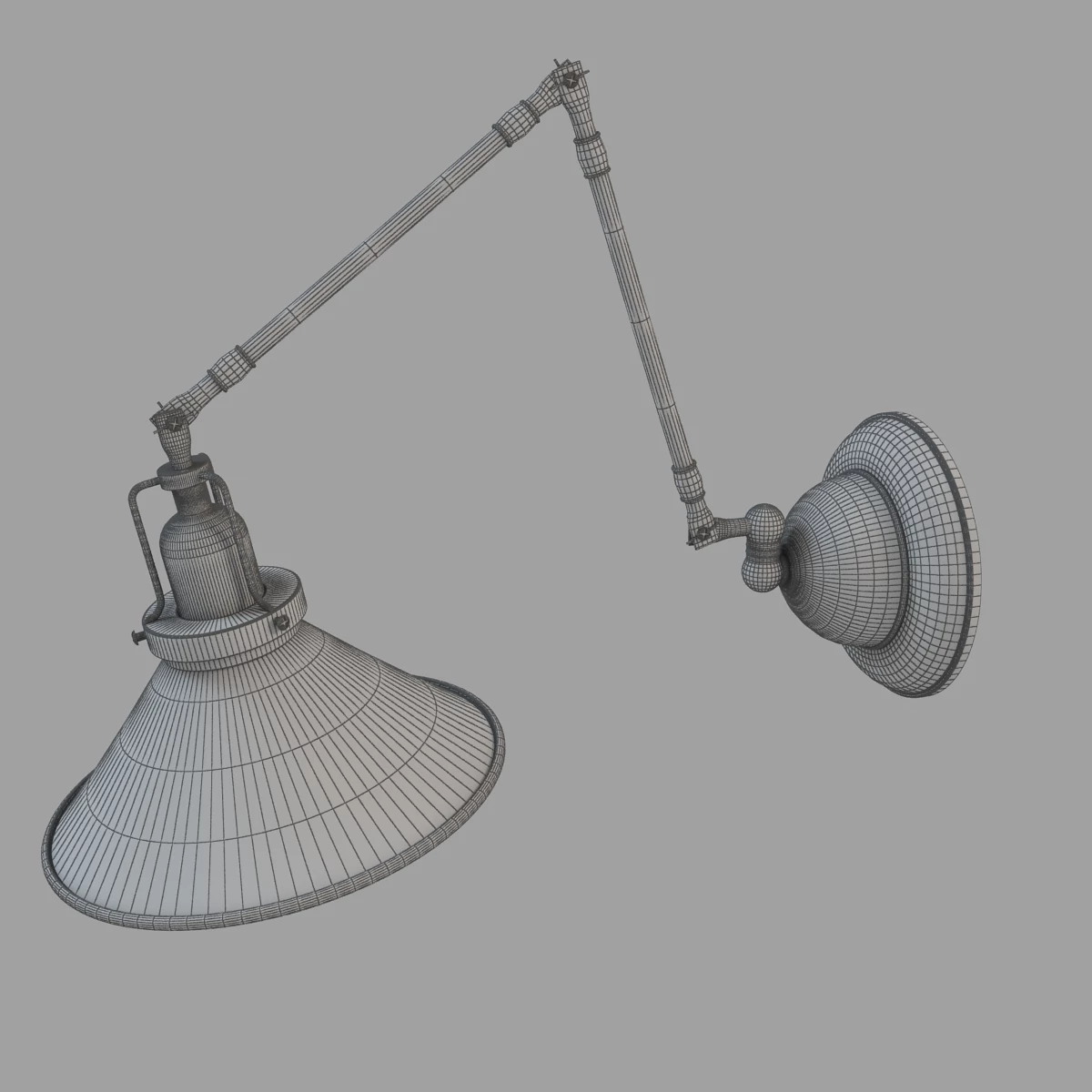 Detail Reed Swing Arm Wall Sconce 3D Model_06